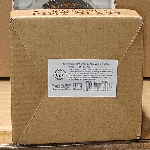 GRASSLANDS RD PINT GLASS HAPPY BIRTHDAY GLASS 16OZ - Picture 5 of 6